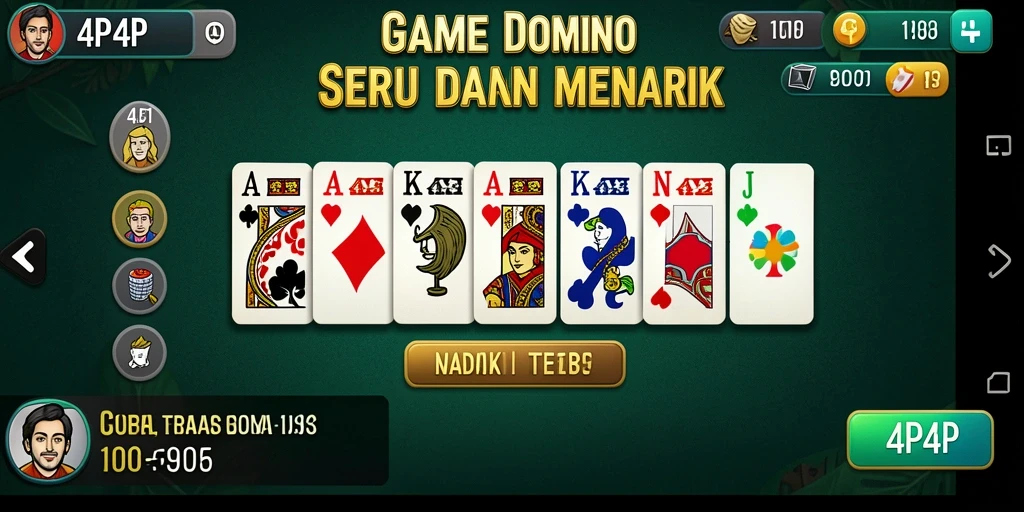Screenshot gameplay 4P4P yang menunjukkan keseruan bermain Domino.