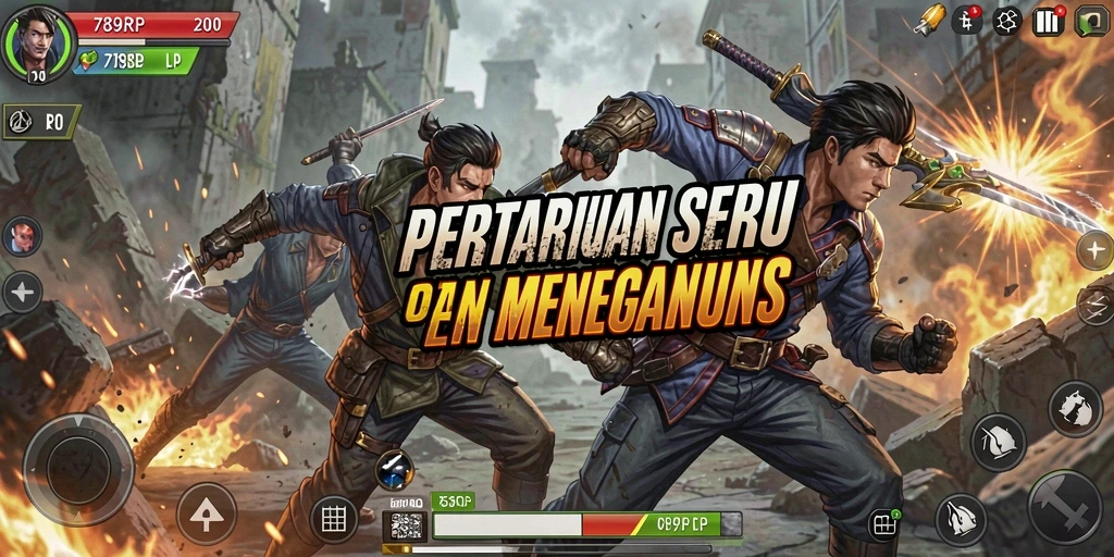Tampilan gameplay menegangkan dalam 789RP dengan pertarungan spektakuler.