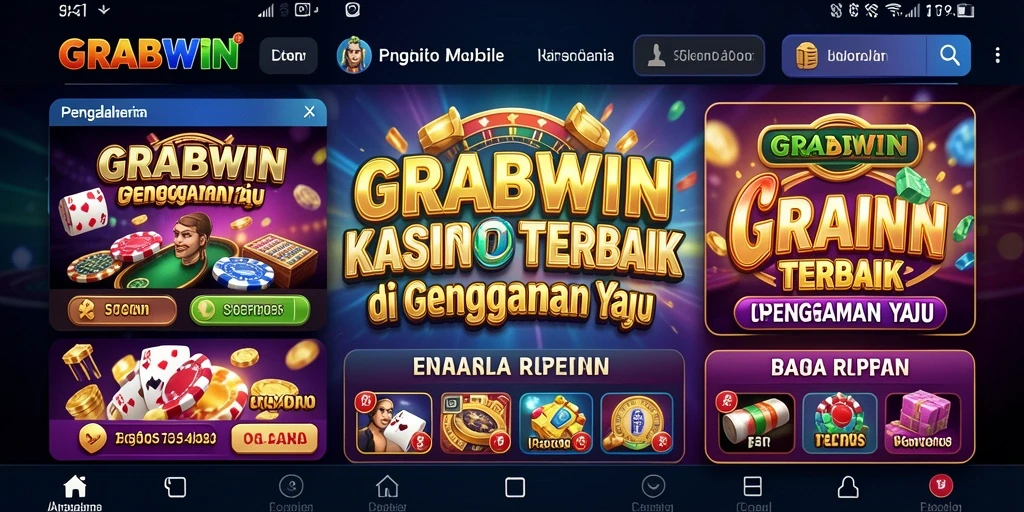 Tampilan gameplay kasino yang menarik di aplikasi GRABWIN.