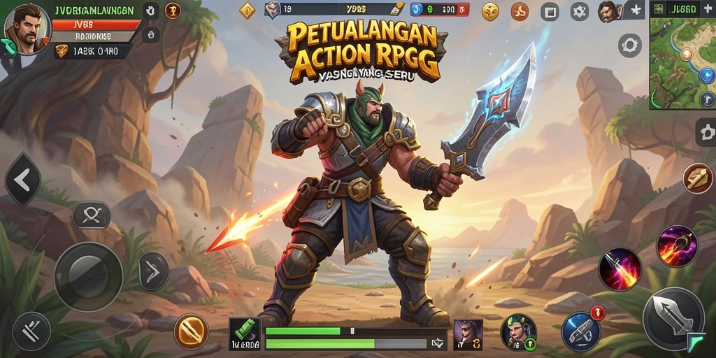 Tangkapan layar menunjukkan aksi seru dalam game ARPG JV88.