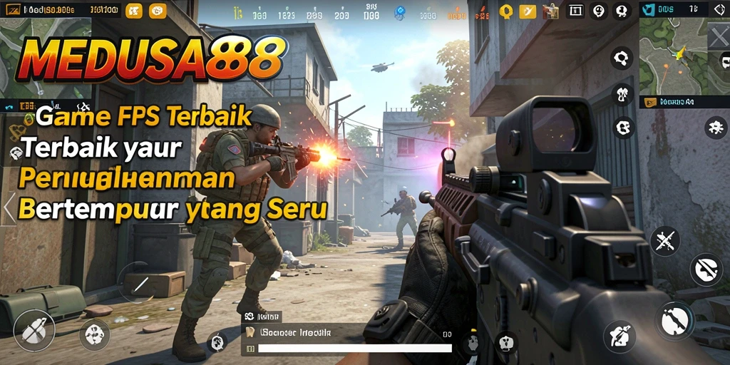 Tampilan screenshot gameplay <strong>MEDUSA88</strong> menunjukkan aksi pertempuran yang intens dan mendebarkan.
