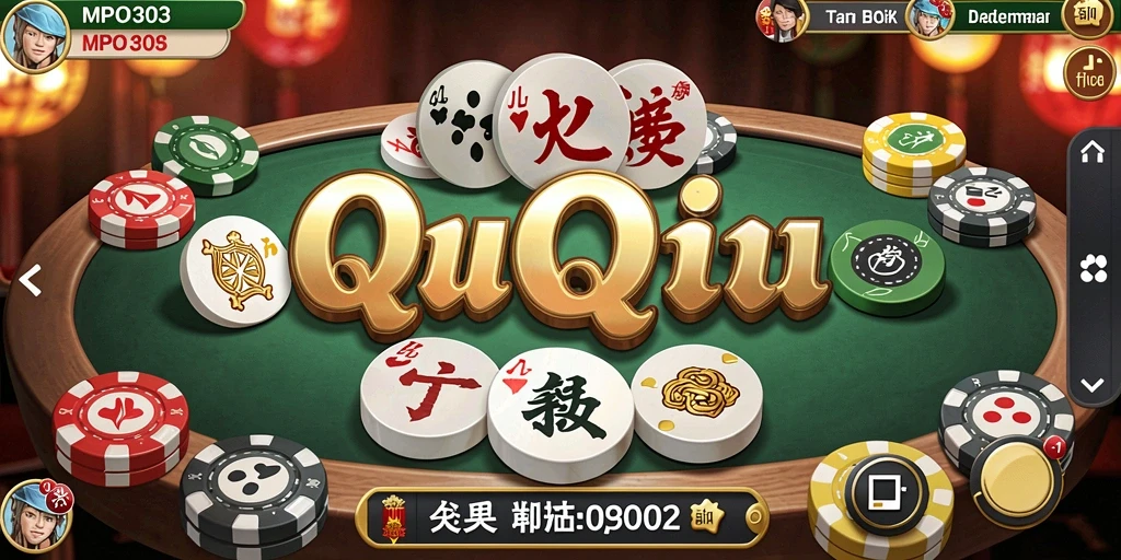 Screenshot gameplay MPO303 menampilkan aksi seru permainan QiuQiu.