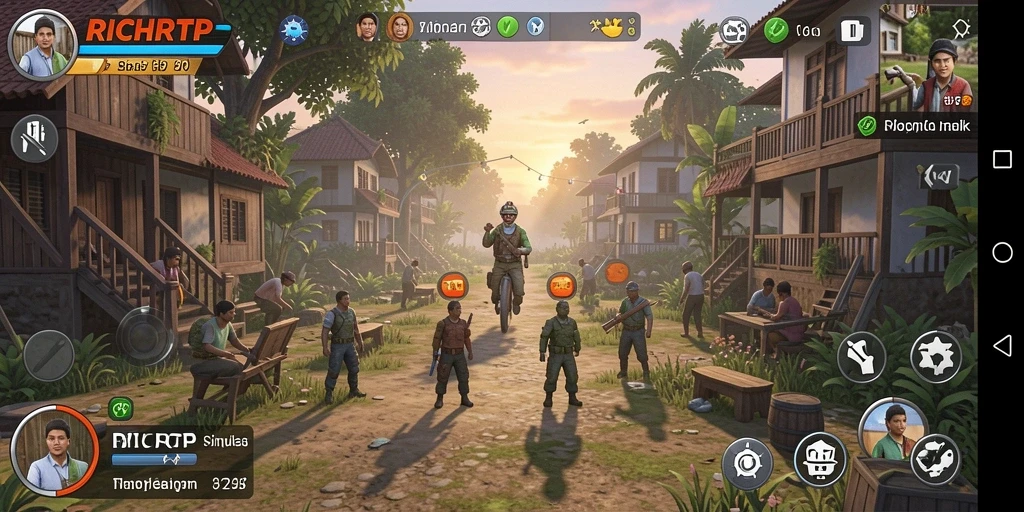 Tampilan menarik dari gameplay RICHRTP yang menunjukkan simulasi kehidupan.