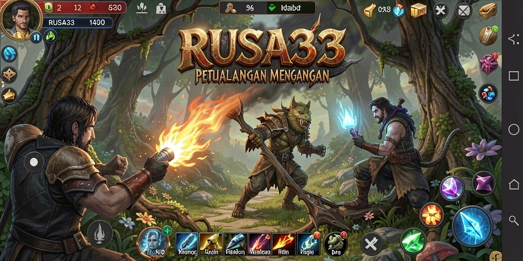 Gameplay seru dan menegangkan dalam RUSA33 di dunia fantasi.